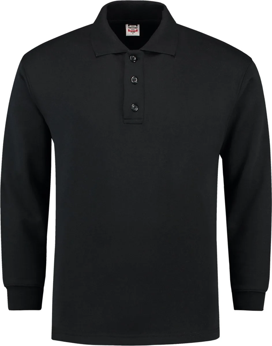 Casual Polosweater - 301004 - Zwart fra Tricorp, Sort, 5XL – produktbillede