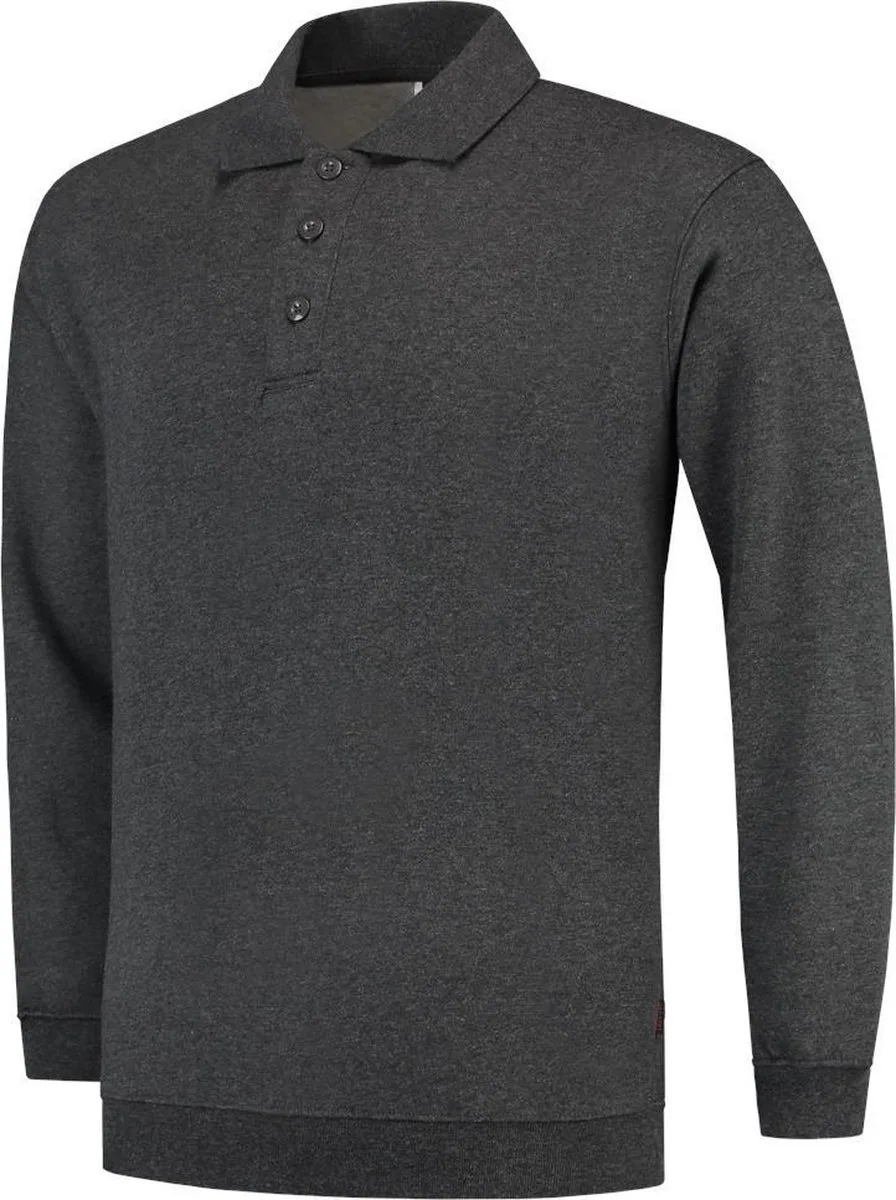 Polo Sweater Boord 301005 Antraciet van Tricorp, Antraciet Melange, M – productafbeelding