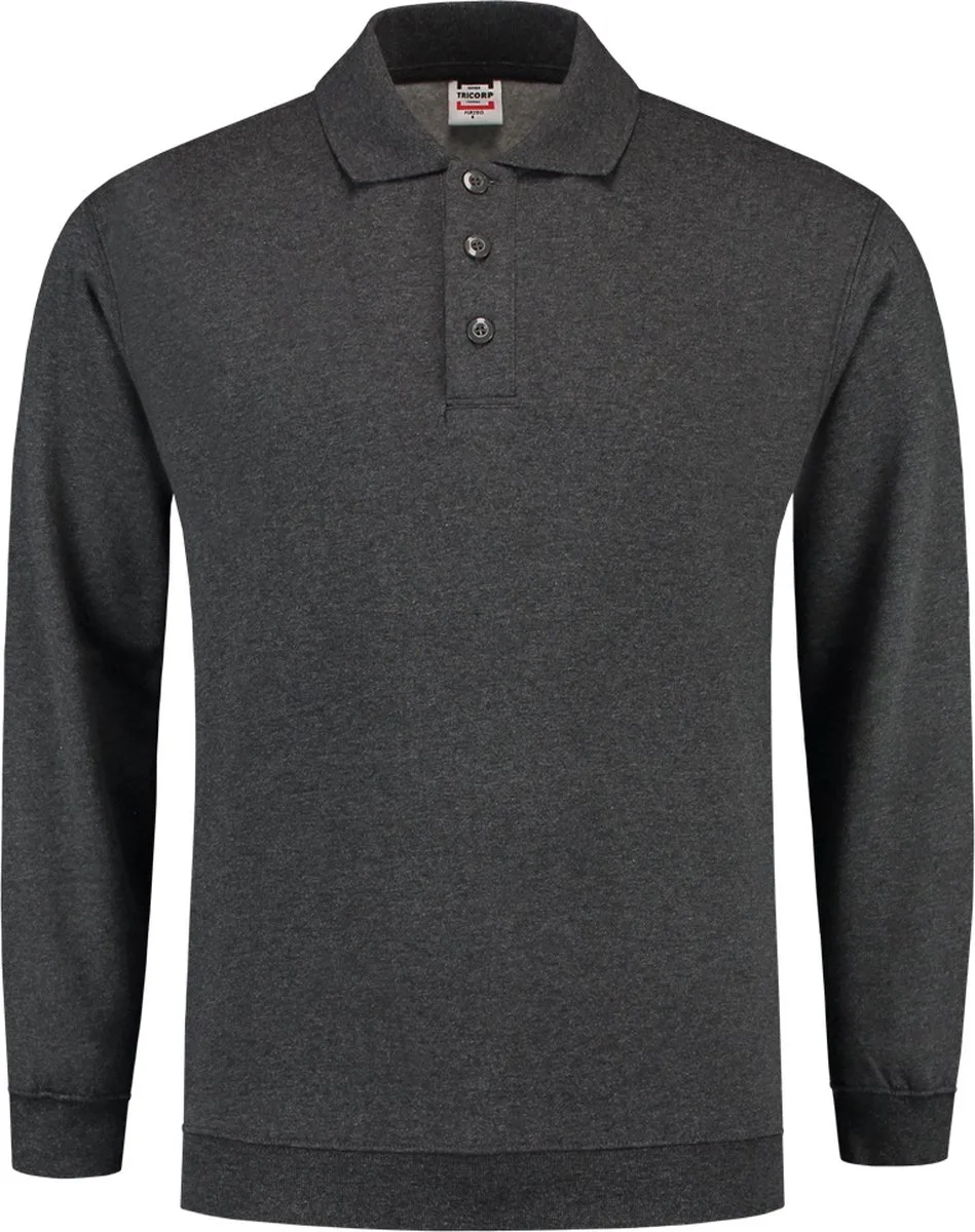 Polo Sweater Boord 301005 Antraciet van Tricorp, Antraciet Melange, XS – productafbeelding