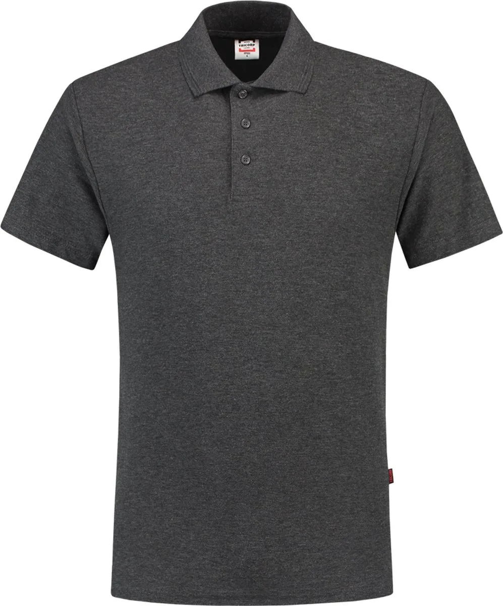 Poloshirt 100% katoen - Casual - 201007 - Antraciet von Tricorp, Antraciet Melange, 3XL – Produktbild