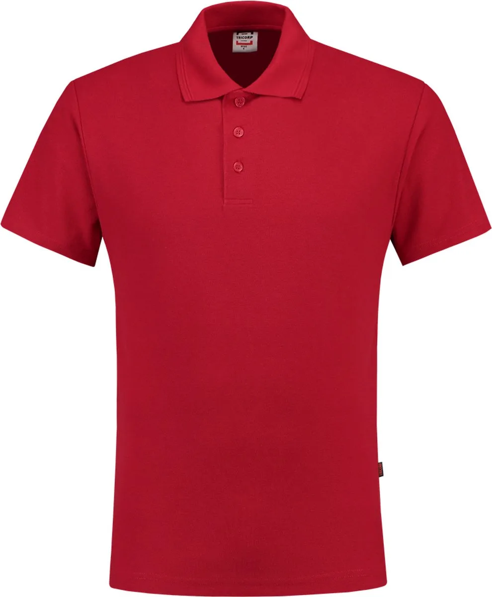Poloshirt 100% katoen - Casual - 201007 - Rood de Tricorp, Rouge, 3XL – image du produit