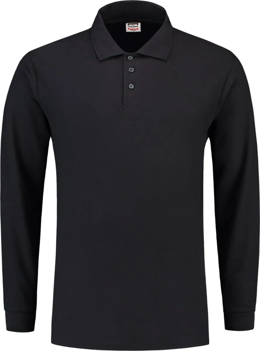 Poloshirt 100% Katoen Lange Mouw 201008 Navy von Tricorp, Marineblauw, L – Produktbild