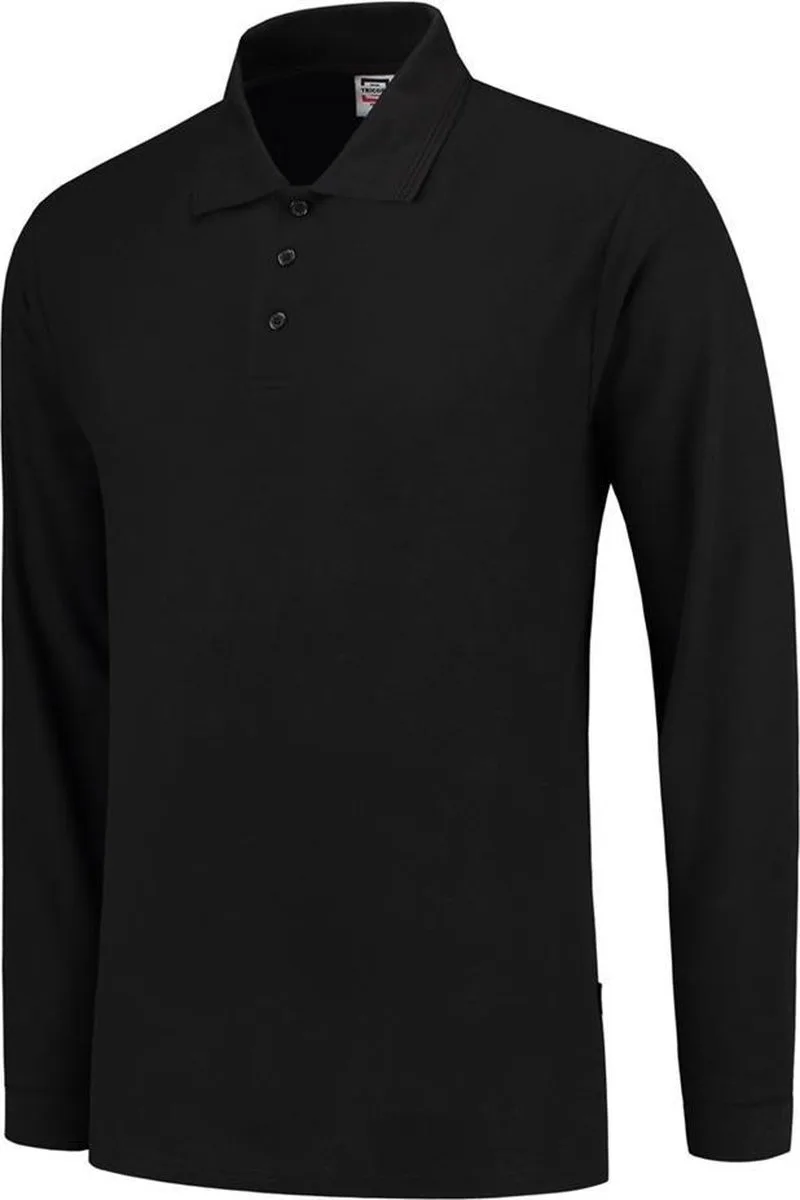 Poloshirt 100% Katoen Lange Mouw 201008 Zwart van Tricorp, Zwart, XL – productafbeelding