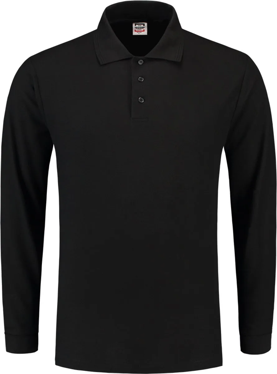 Poloshirt Lange Mouw - 201009 - Zwart van Tricorp, Zwart, 6XL – productafbeelding