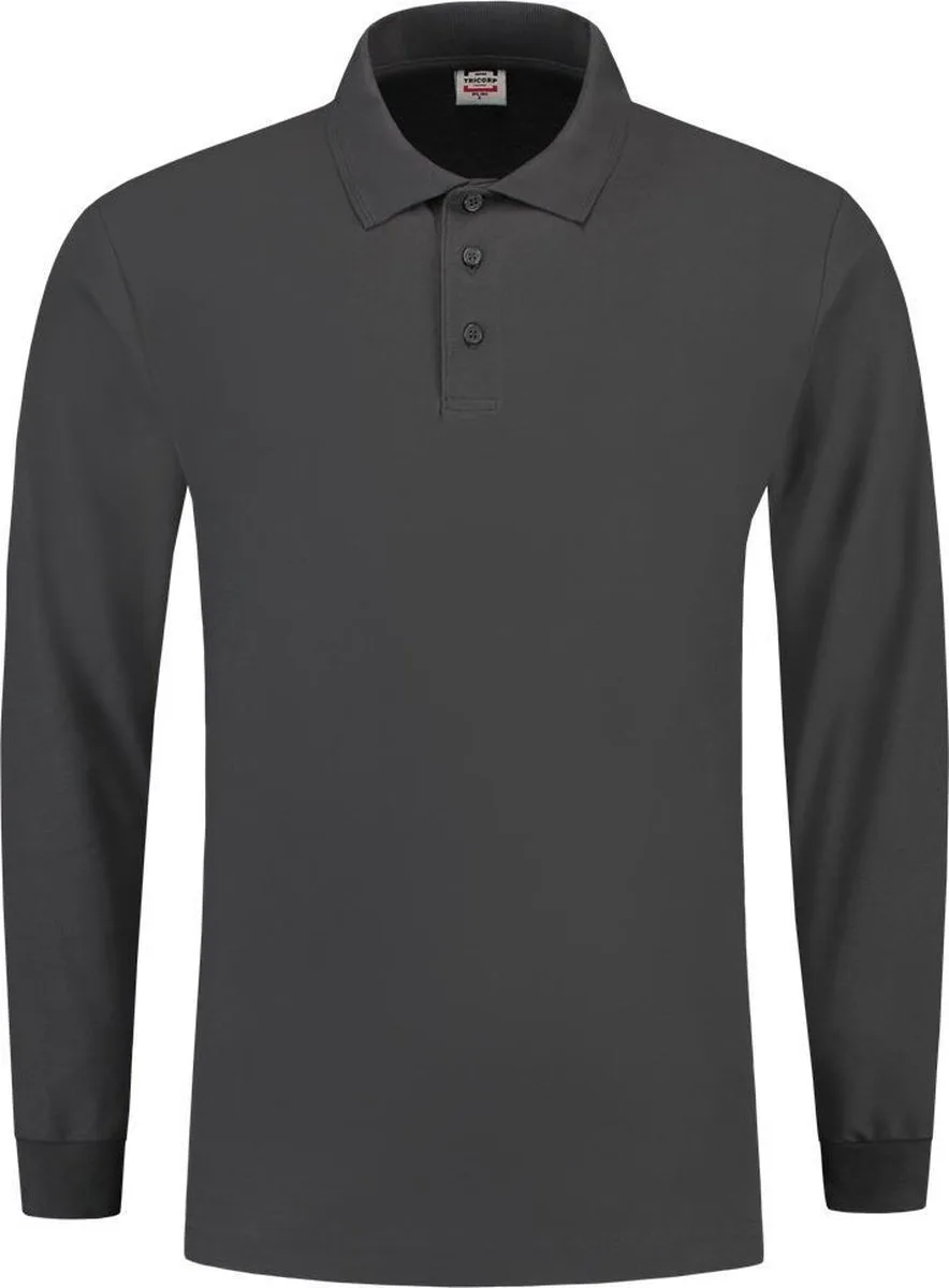Poloshirt lange mouw - Casual - 201009 - Donkergrijs de Tricorp, Gris foncé, M – image du produit