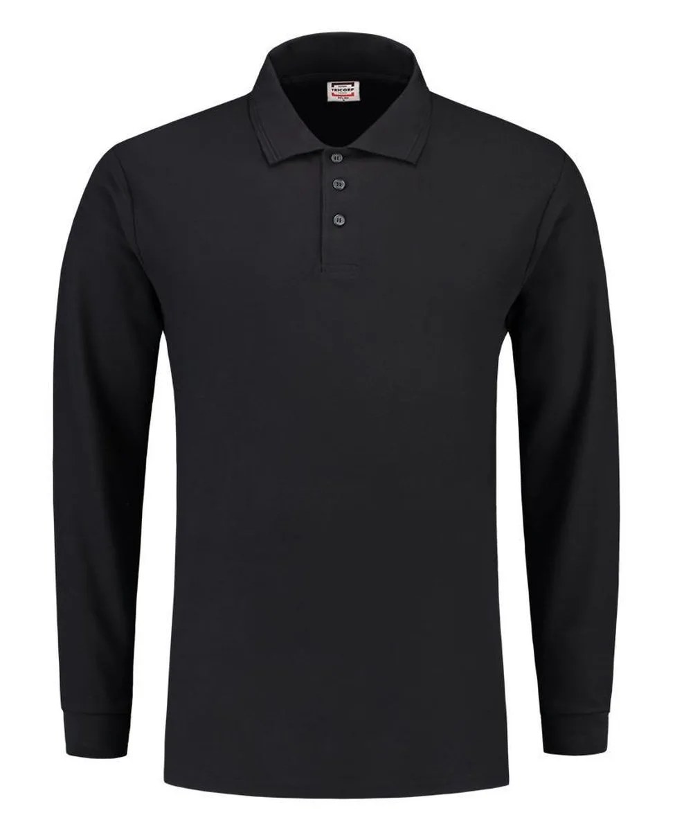 Poloshirt lange mouw - Casual - 201009 - Navy de Tricorp, Bleu foncé, 5XL – image du produit