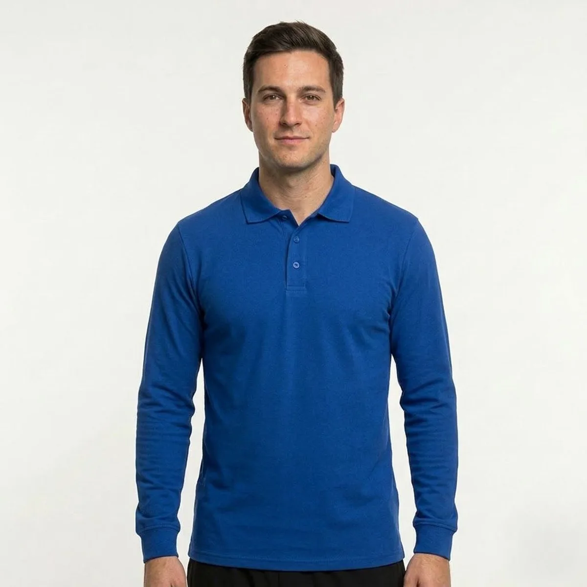 Poloshirt lange mouw - Casual - 201009 - Navy van Tricorp, Donkerblauw, S – productafbeelding