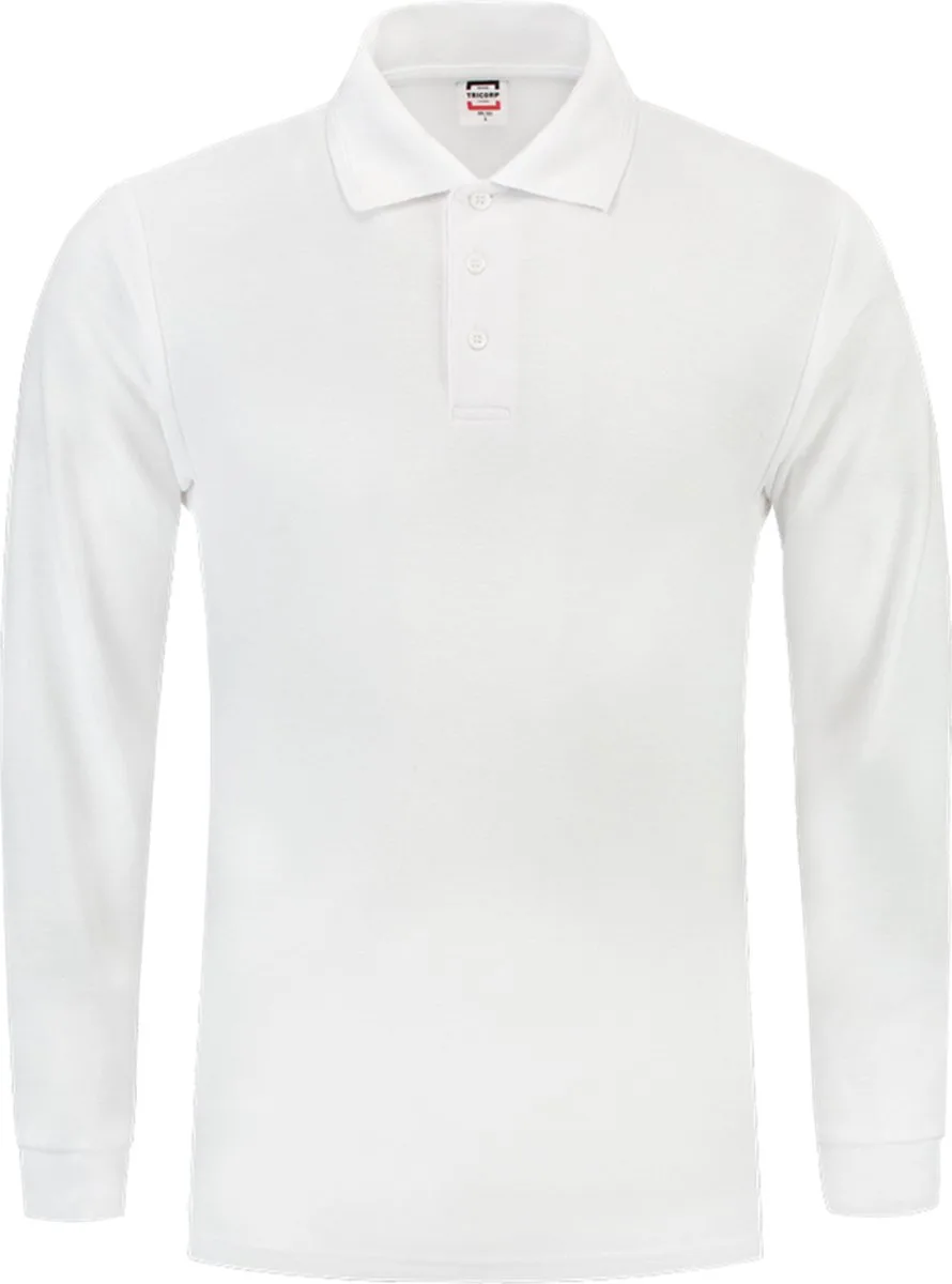 Poloshirt lange mouw - Casual - 201009 - Wit de Tricorp, Blanc, M – image du produit