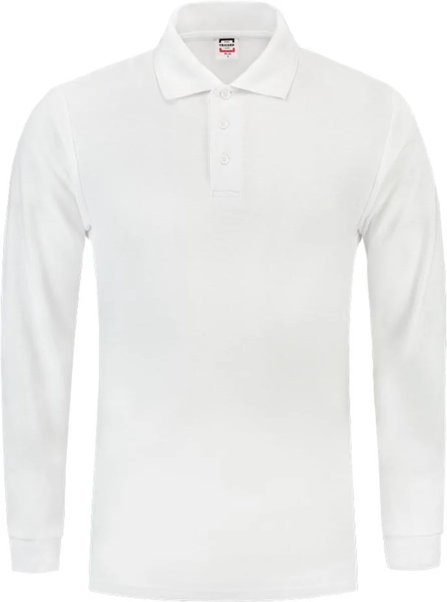Poloshirt lange mouw - Casual - 201009 - Wit de Tricorp, Blanc, S – image du produit