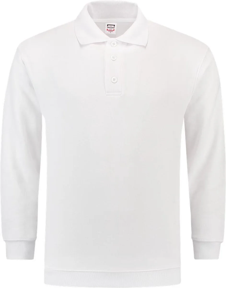 polosweater boord - Casual - 301005 - wit van Tricorp, Wit, S – productafbeelding