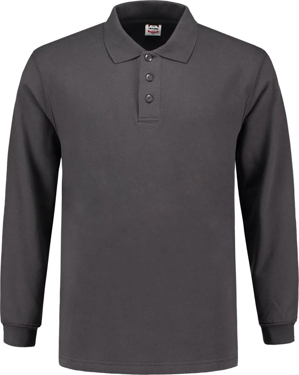 Polosweater - Casual - 301004 - Donkergrijs de Tricorp, Gris foncé, 3XL – image du produit