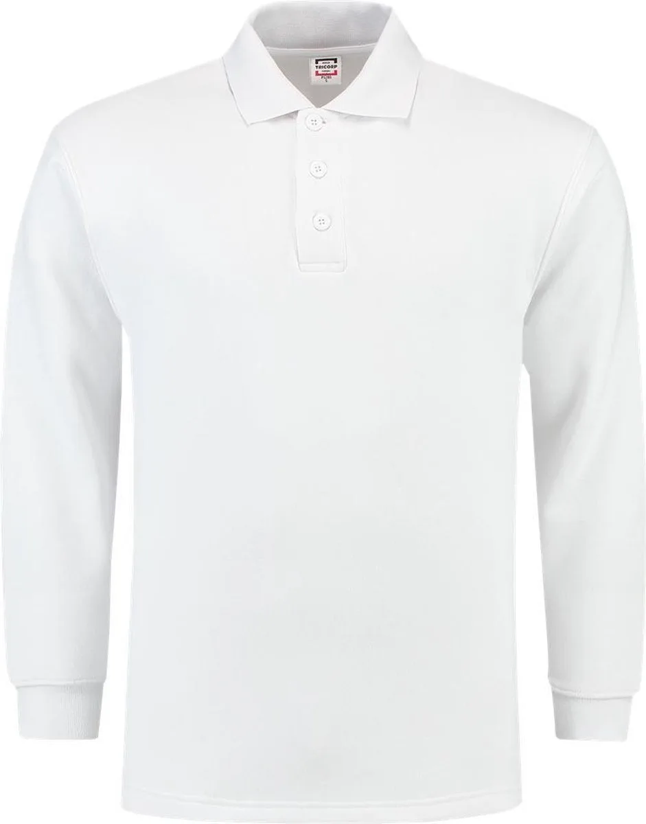 polosweater - Casual - 301004 - wit van Tricorp, Wit, XXL – productafbeelding