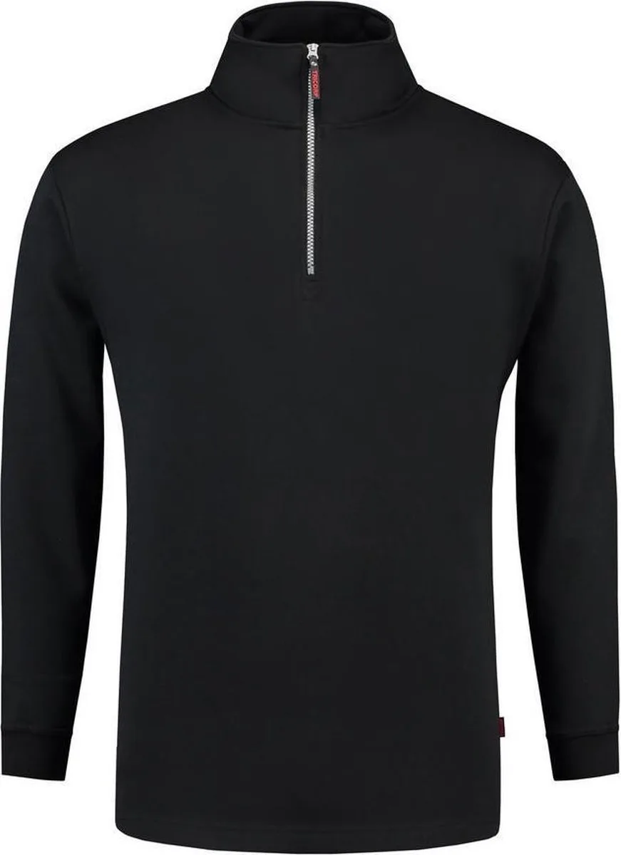 Sweater ritskraag - Casual - 301010 - Zwart van Tricorp, Zwart, M – productafbeelding