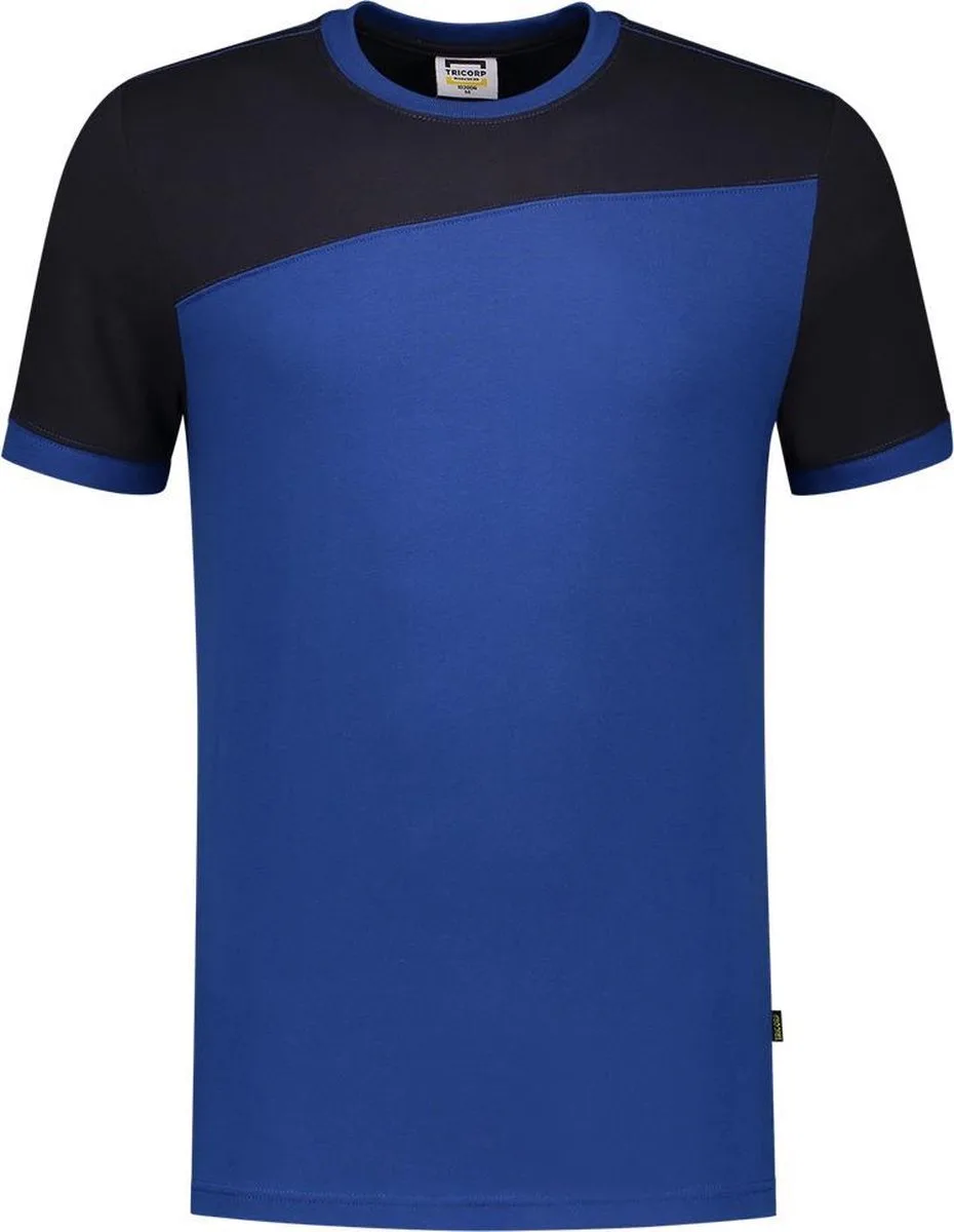T-shirt Bicolor Naden 102006 Koningsblauw / Navy van Tricorp, Blauw-Navy, S – productafbeelding