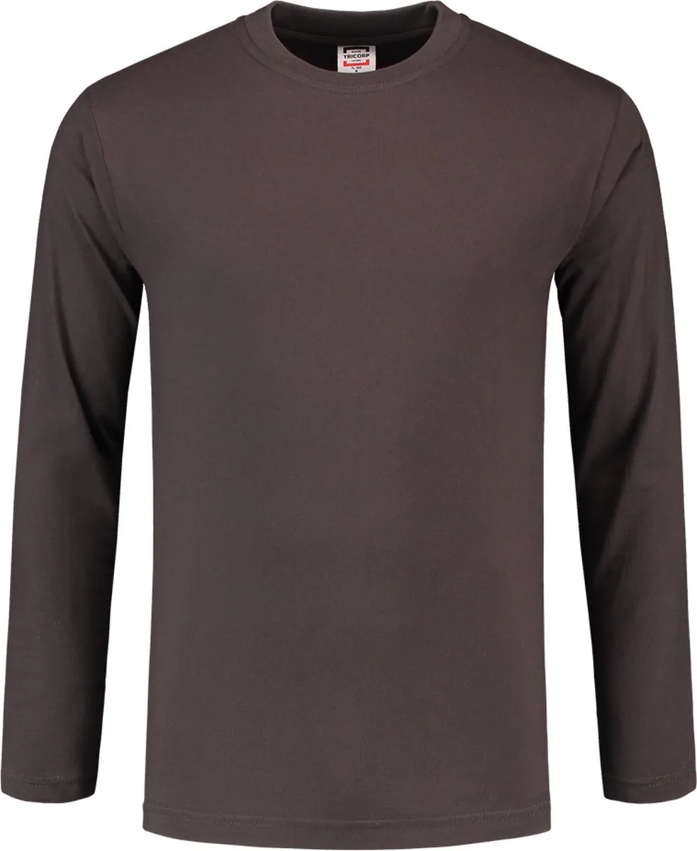 T-shirt lange mouw - Casual - 101006 - Donkergrijs fra Tricorp, Mørkegrå, M – produktbillede