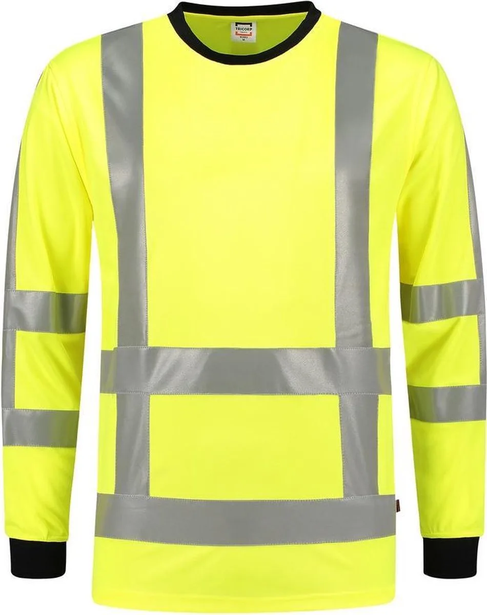 T-shirt RWS Birdseye Lange Mouw 103002 Fluor Geel by Tricorp, Fluor Geel, L – product image