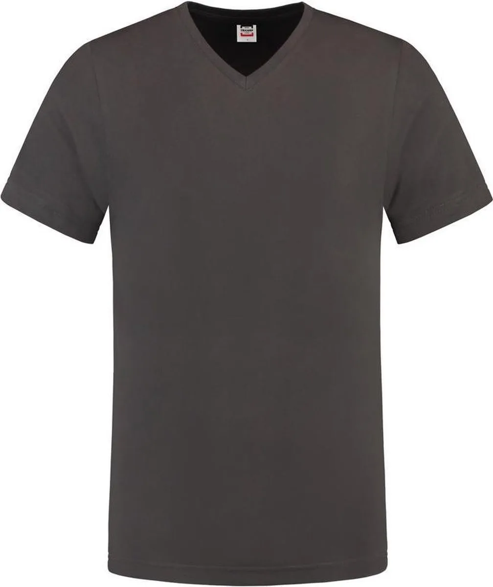 Tricorp 101005 T-Shirt V Hals Fitted - Donkergrijs van Tricorp, Donkergrijs, L – productafbeelding