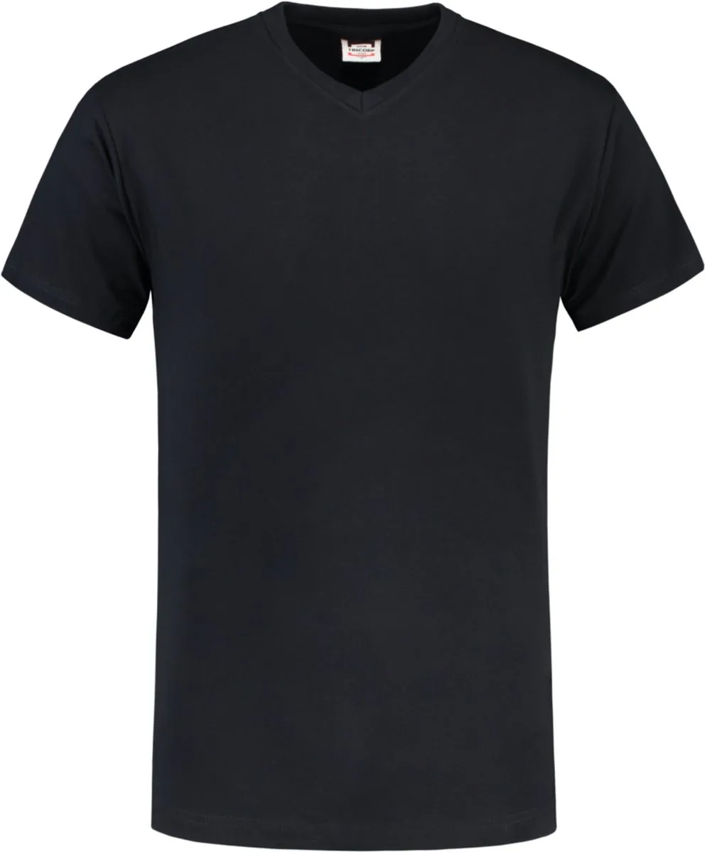 Tricorp 101007 T-Shirt V Hals Marineblauw van Tricorp, Marineblauw, 7XL – productafbeelding