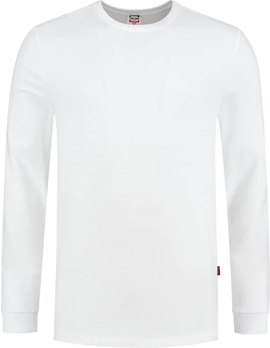 Tricorp 101015 T-Shirt Lange Mouw 60°C Wasbaar - Wit van Tricorp, Wit, L – productafbeelding