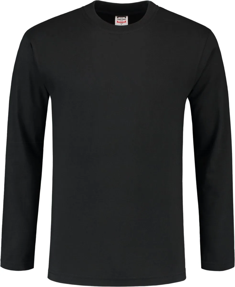 Tricorp 101015 T-Shirt Lange Mouw 60°C Wasbaar - Zwart de Tricorp, Noir, M – image du produit