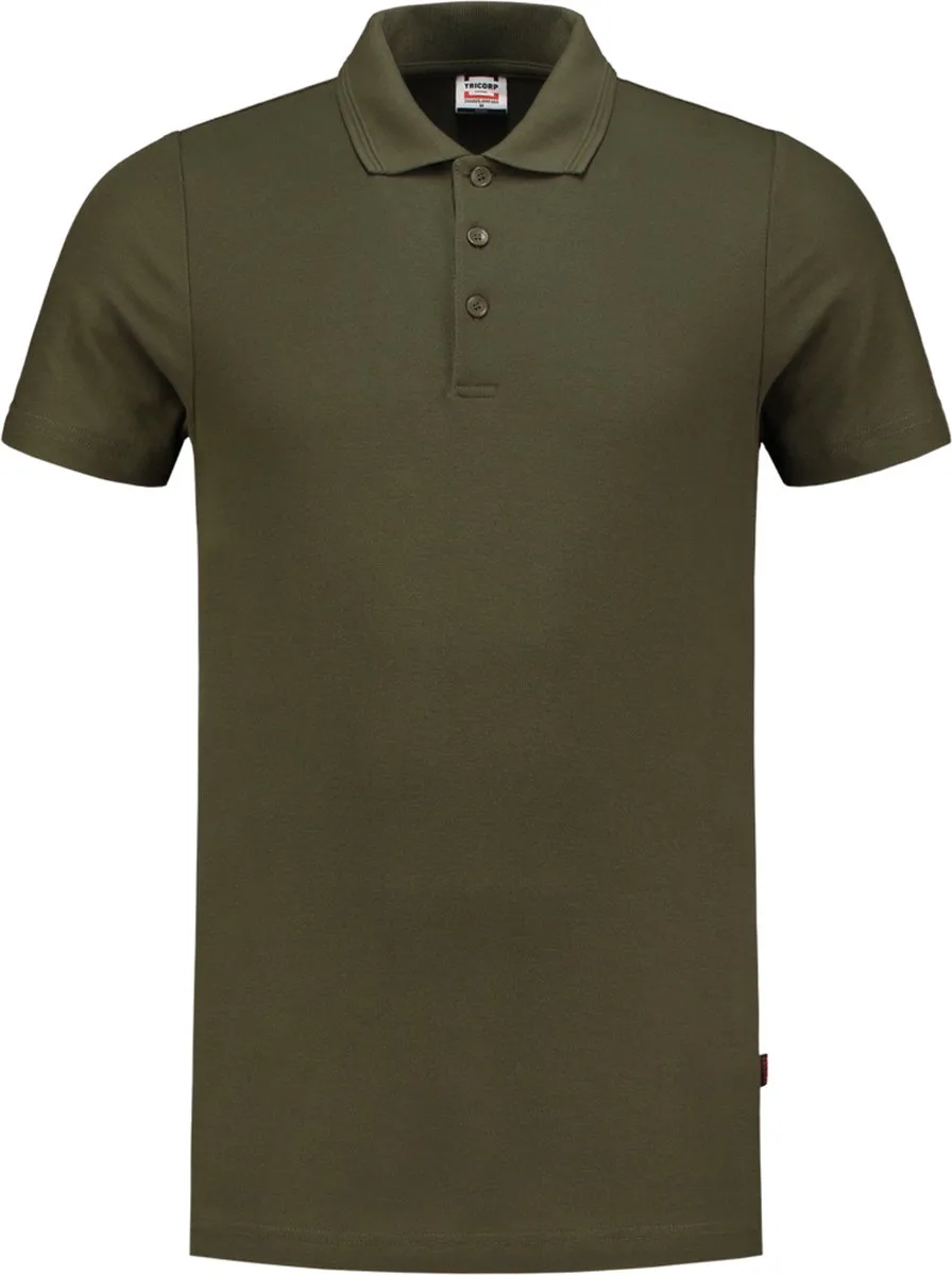 Tricorp 201005 Poloshirt Fitted 180 Gram - Legergroen van Tricorp, Legergroen, S – productafbeelding