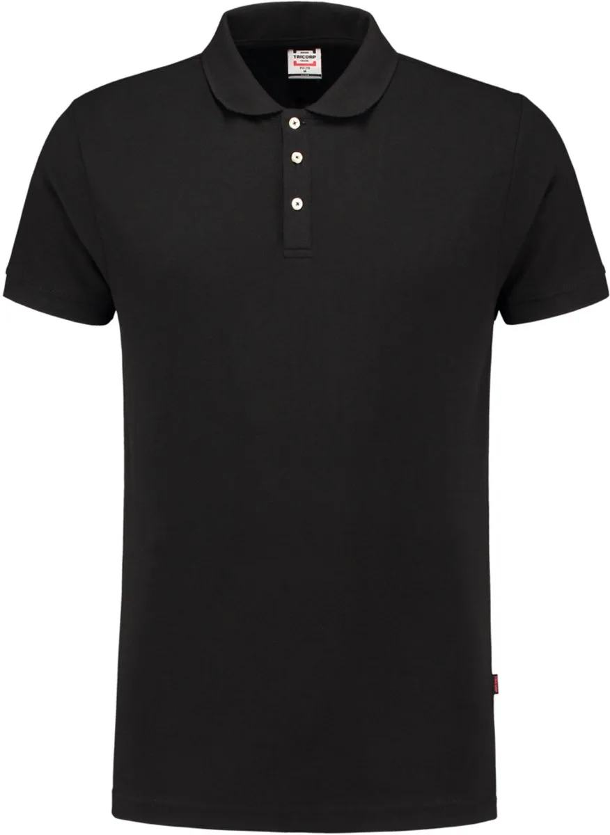 Tricorp 201012 Poloshirt Fitted 210 Gram - Zwart van Tricorp, Zwart, 5XL – productafbeelding