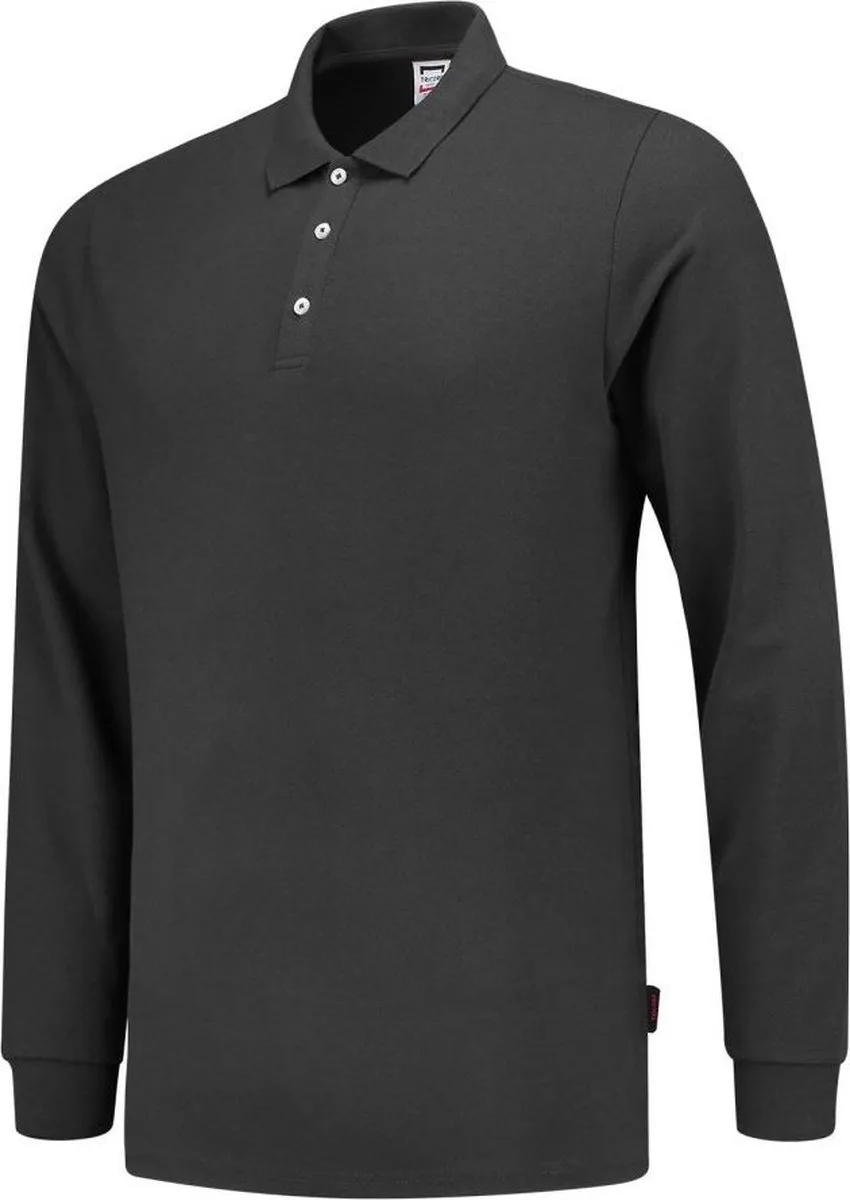 Tricorp 201017 Poloshirt Fitted 210 Gram Lange Mouw - Donkergrijs van Tricorp, Donkergrijs, L – productafbeelding
