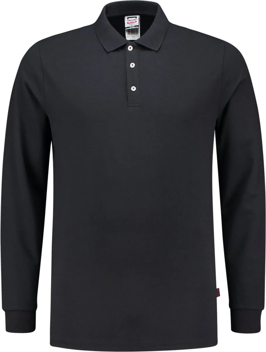 Tricorp 201017 Poloshirt Fitted 210 Gram Lange Mouw - Marineblauw van Tricorp, Marineblauw, XXL – productafbeelding