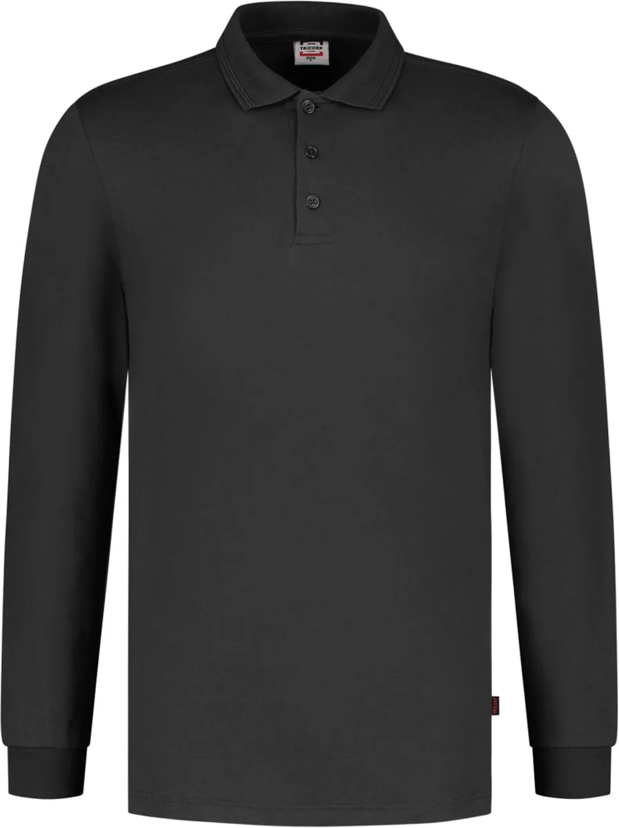 Tricorp 201019 Poloshirt Jersey Lange Mouw - Donkergrijs by Tricorp, Dark grey, L – product image