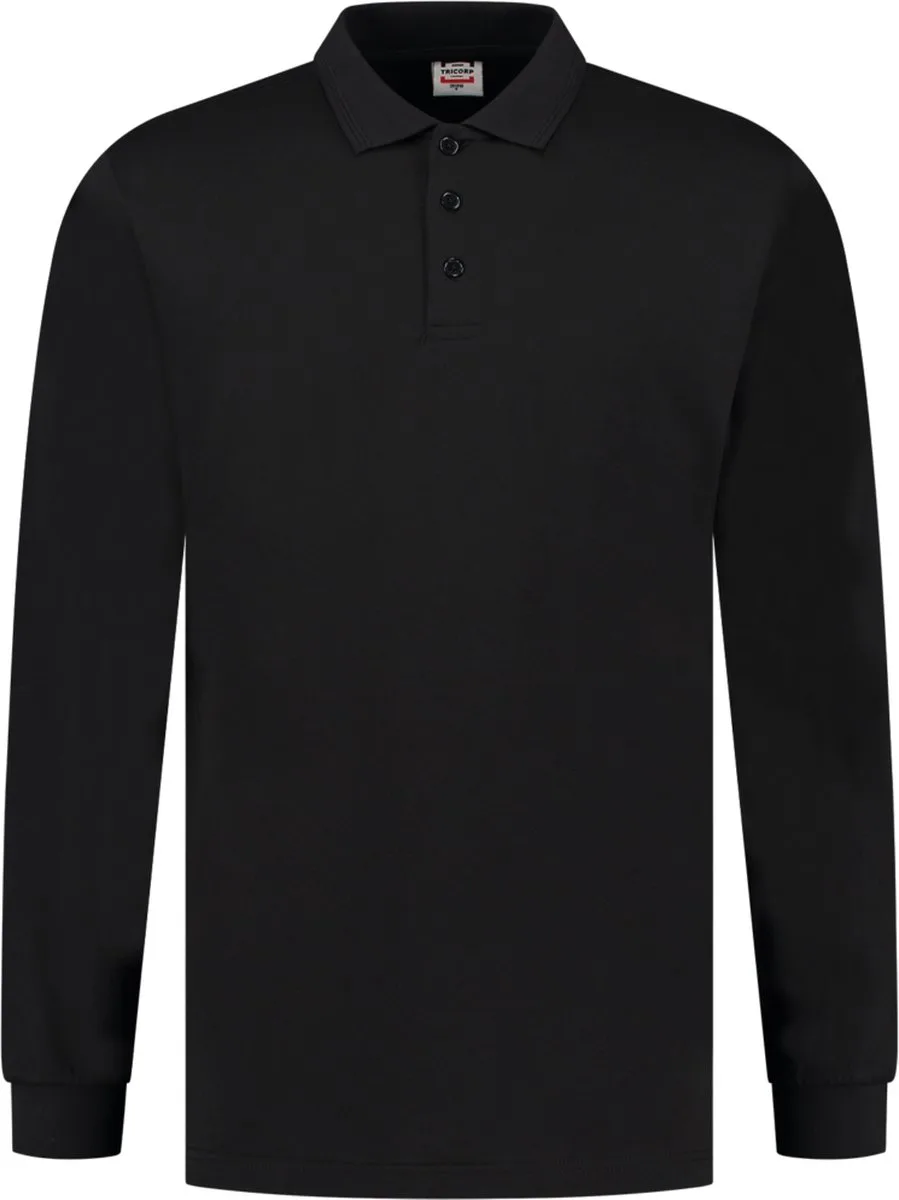 Tricorp 201019 Poloshirt Jersey Lange Mouw - Zwart by Tricorp, Black, XL – product image