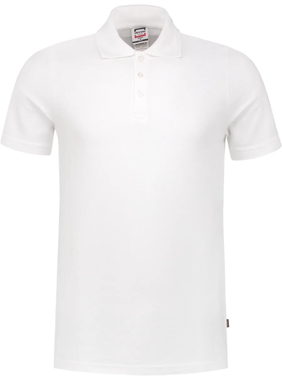 Tricorp 201020 Poloshirt Fitted 60°C Wasbaar - Wit van Tricorp, Wit, 3XL – productafbeelding