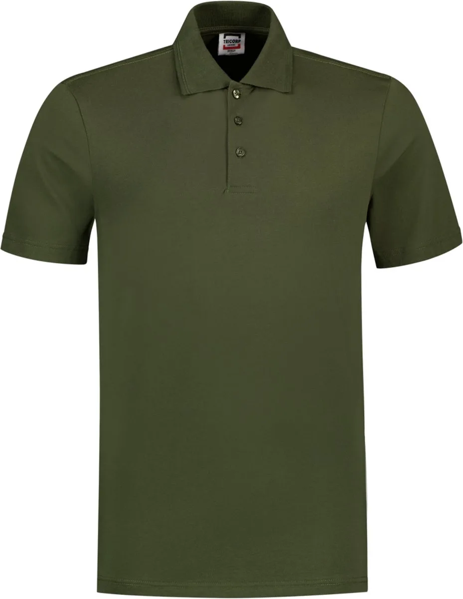Tricorp 201021 Poloshirt Jersey - Legergroen van Tricorp, Legergroen, S – productafbeelding