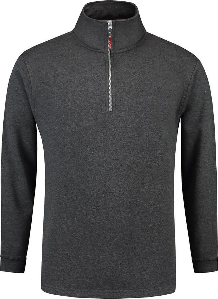 Tricorp 301010 Sweater Ritskraag - Antraciet Melange van Tricorp, Antraciet Melange, XL – productafbeelding