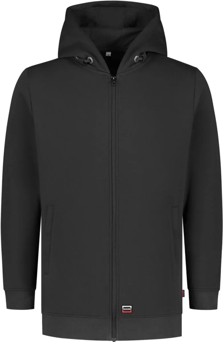 Tricorp 301014 Sweatvest Capuchon 60°C Wasbaar - Donkergrijs fra Tricorp, Mørkegrå, L – produktbillede