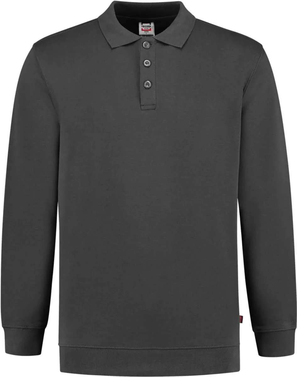 Tricorp 301016 Polosweater Boord 60°C Wasbaar - Donkergrijs de Tricorp, Gris foncé, 4XL – image du produit