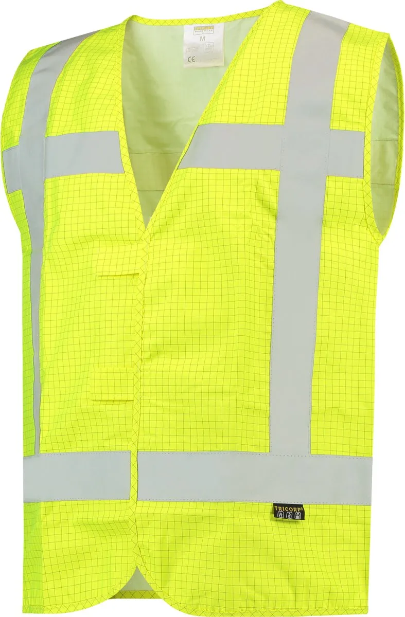 Veiligheidsvest RWS Vlamvertragend Antistatisch 453018 - Fluo Geel fra Tricorp, Fluo Geel, 5XL – produktbillede