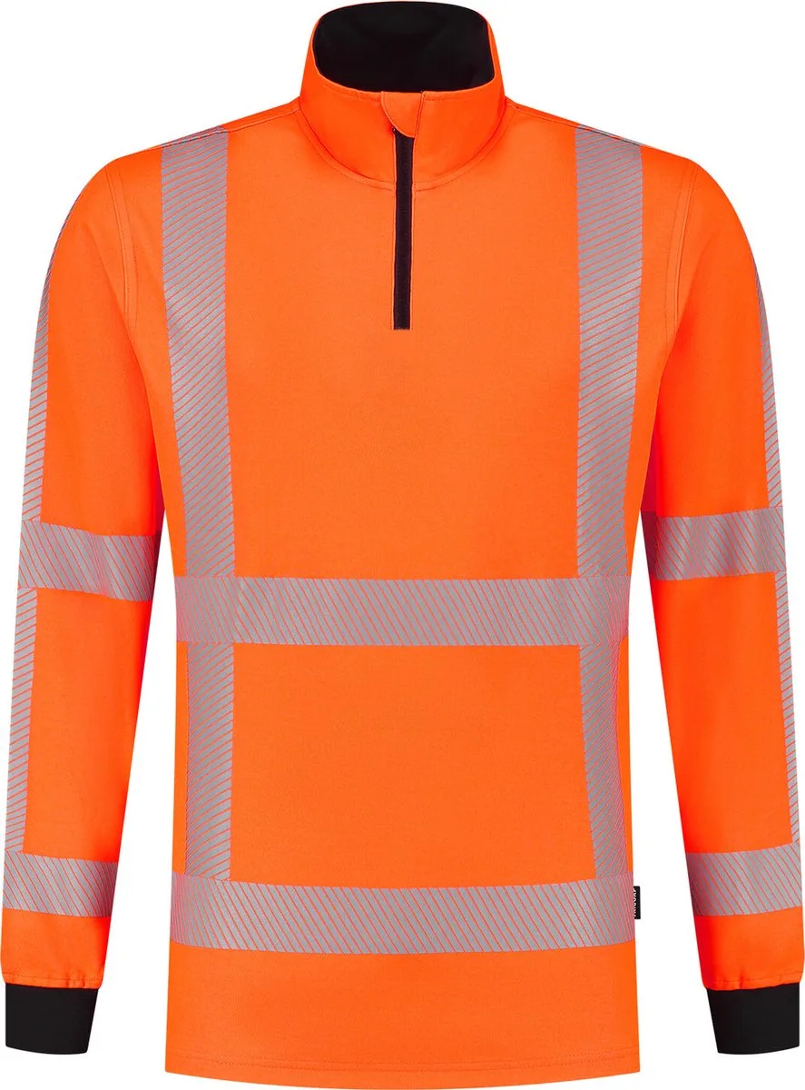 Zip Sweater RWS Revisible 303701 - Fluororange by Tricorp, Fluororange, XL – product image