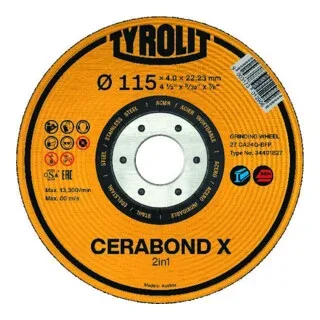 Schruppscheibe CERABOND X 115x4mm CA24Q-BFK von Tyrolit – Produktbild