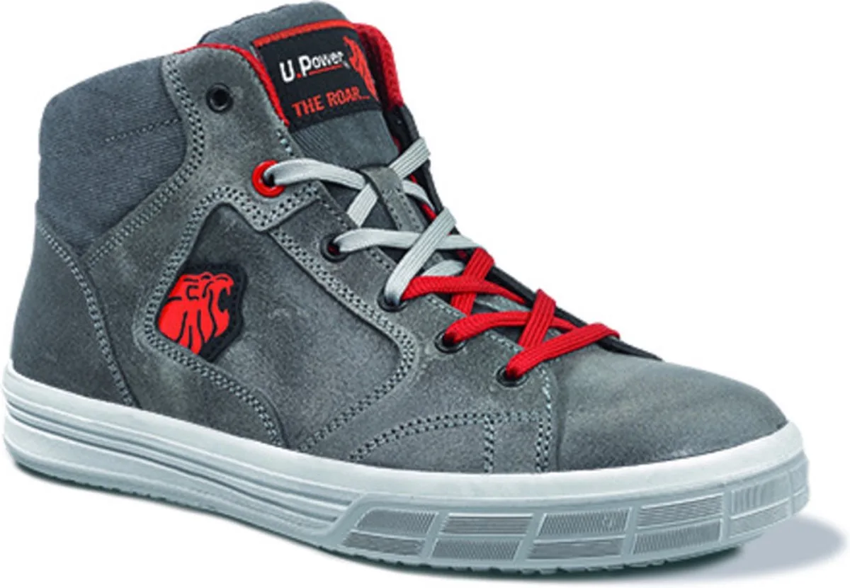 Veiligheidsschoen Predator - EN ISO 20345 S3 SRC - grijs/rood by U-Power, Grey – product image
