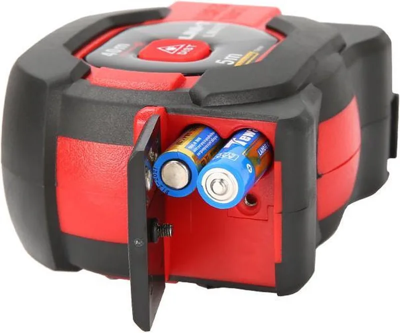 LM40T rolmaat 5 meter met laser 40 meter afstandsmeter en LCD display van UNI-T, Rood – productafbeelding
