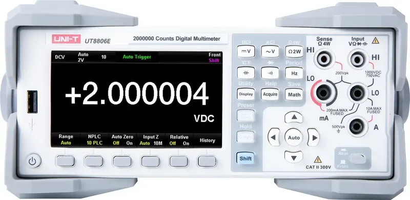 UT8806E Tisch-Multimeter digital Strahlwassergeschützt (IP65) CAT I 1000 V, CAT II 300 V Anzeige (Counts): 2000000 by UNI-T – product image 1 of 2
