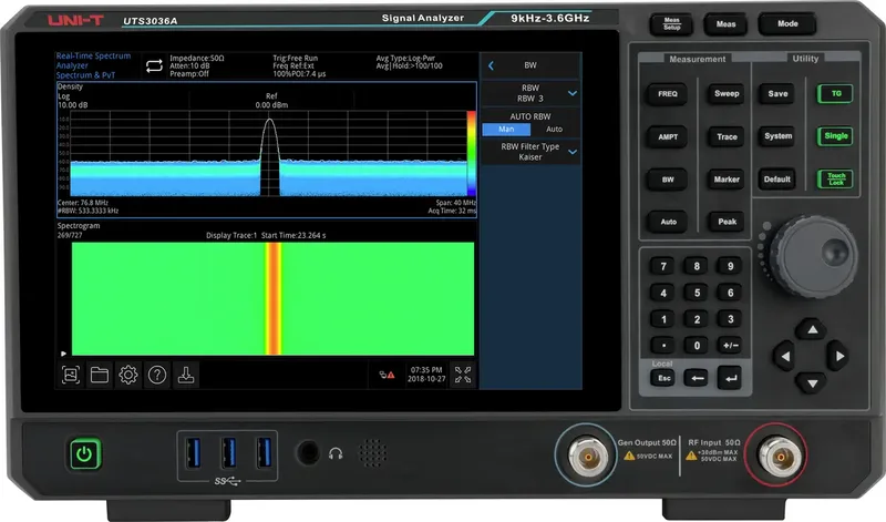 UTS3036A Spektrum-Analysator 3.6 GHz 14 Bit Tracking Generator by UNI-T – product image 1 of 2