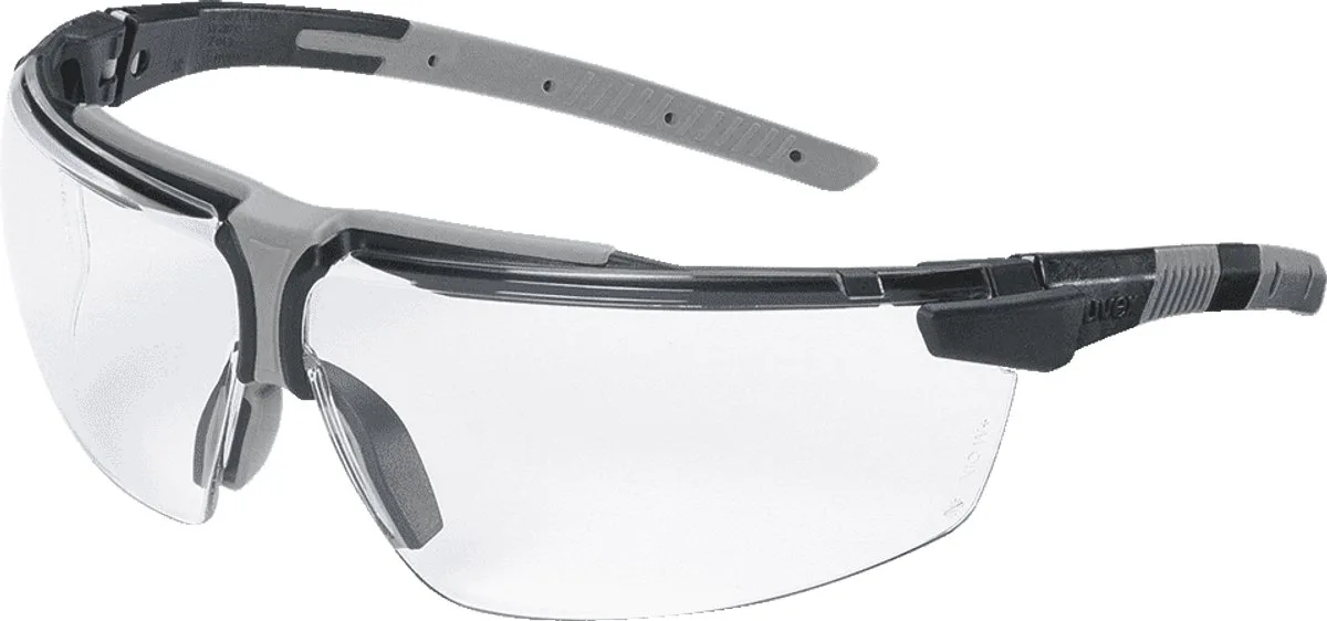 i-3 9190-175 veiligheidsbril van Uvex, Zwart, Grijs – productafbeelding