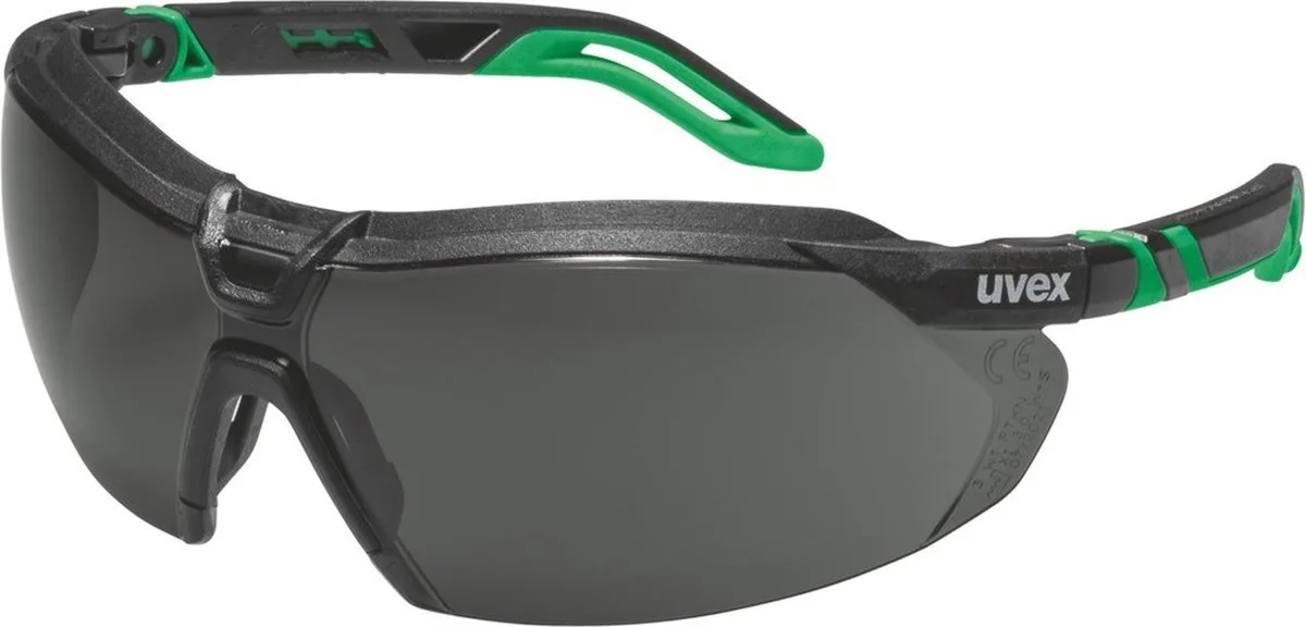 i-5 9183045 Veiligheidsbril Zwart, Groen de Uvex, Noir, Vert – image du produit