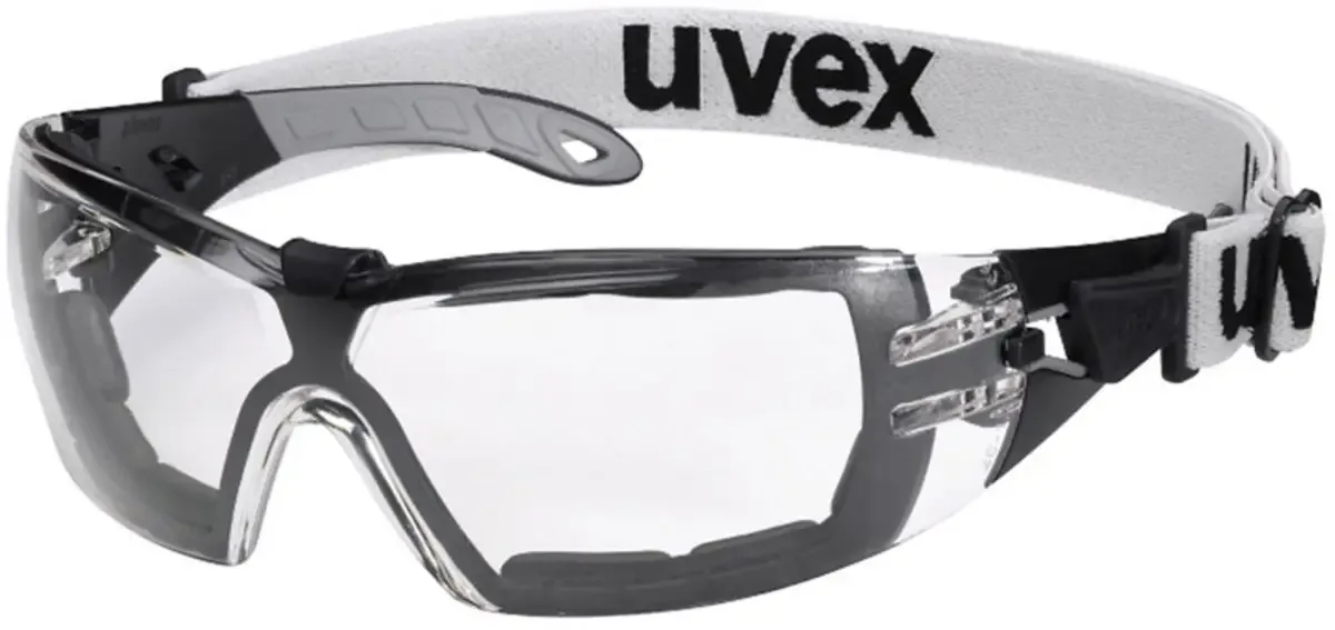 pheos guard 9192180 Veiligheidsbril Incl. UV-bescherming Zwart, Grijs van Uvex, Zwart, Grijs – productafbeelding