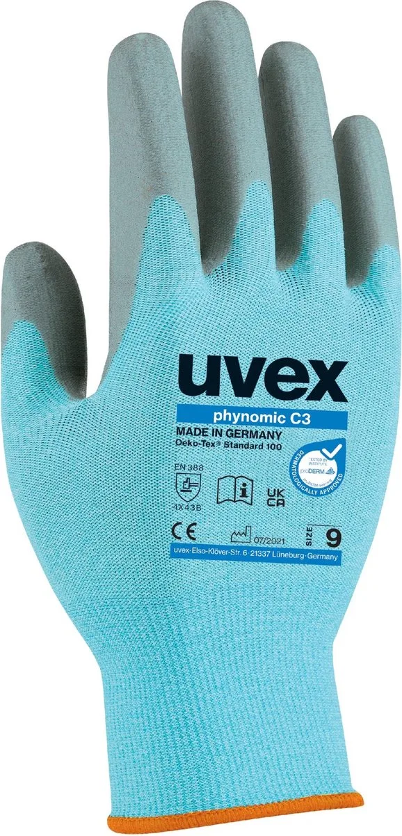 Phynomic C3® Snijbestendige handschoen van Uvex, Meerkleurig – productafbeelding