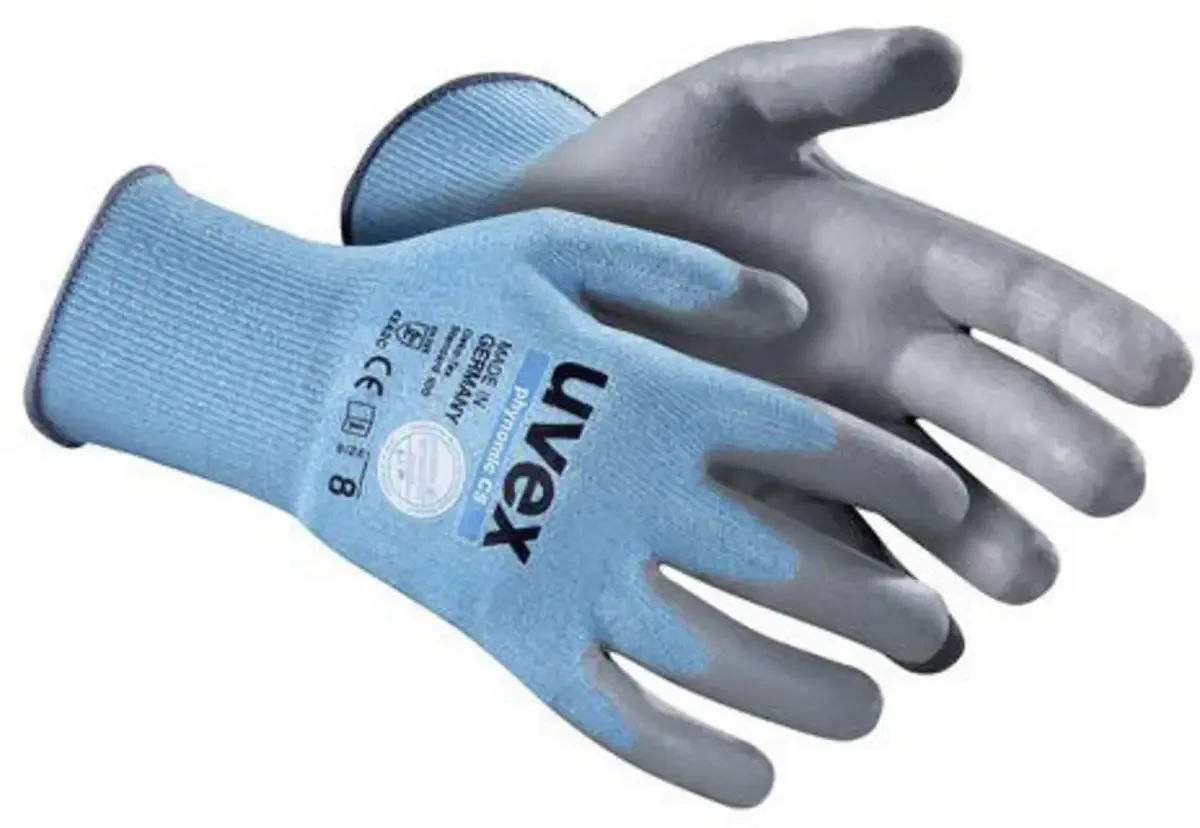 phynomic C5 6008111 Snijbeschermingshandschoen Maat (handschoen): 11 EN 388 1 paar van Uvex, Blauw, Grijs – productafbeelding