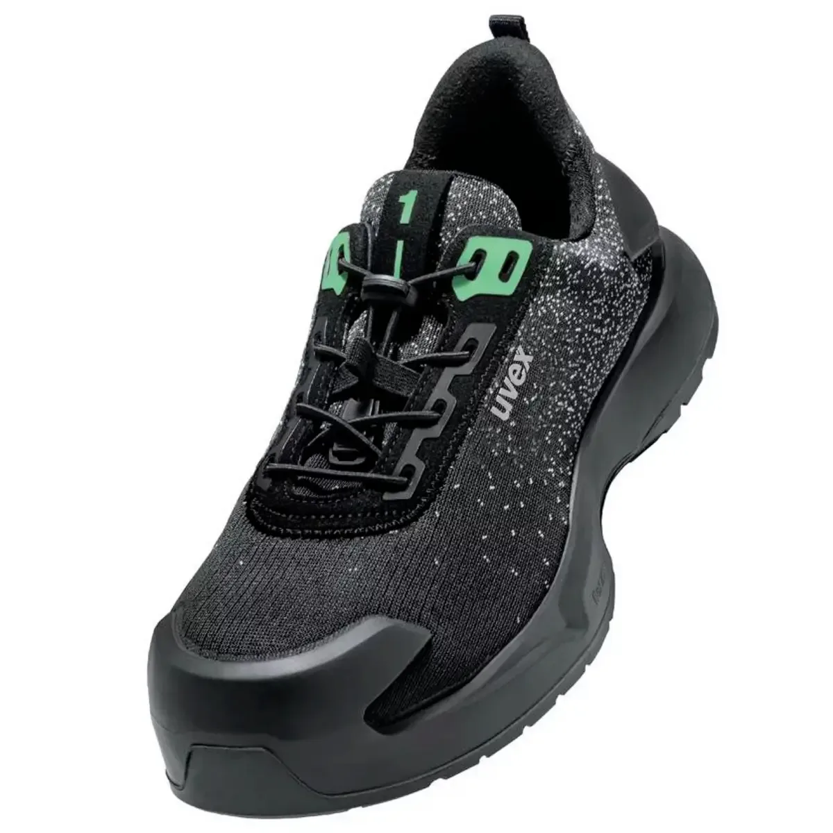 Halbschuhe 1 x-craft S1 PL schwarz grün Weite 11 Größe 35 von Uvex, Schwarz, Grün – Produktbild