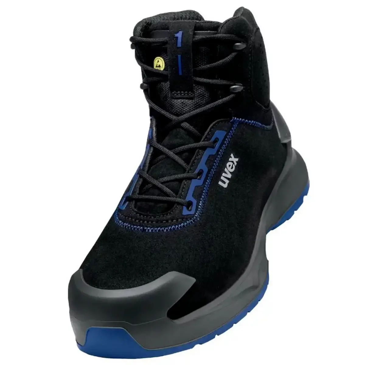 S2 PUR W11 6815837 Chaussures montantes de sécurité S2 Pointure (EU): 37 noir, bleu 1 paire(s) de Uvex, Noir, Bleu – image du produit