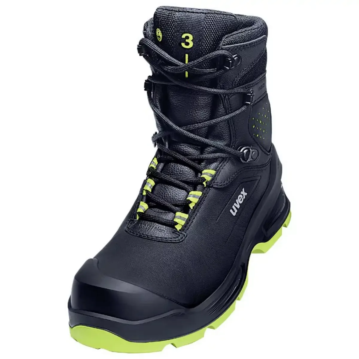 Stiefel 3 S3 schwarz gelb Weite 11 Gr. 44 von Uvex, Schwarz, Gelb – Produktbild